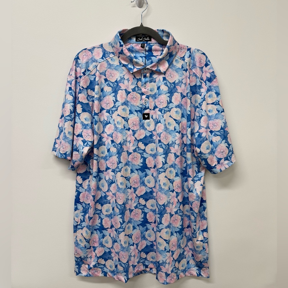 Bad Birdie Floral Polo Shirt